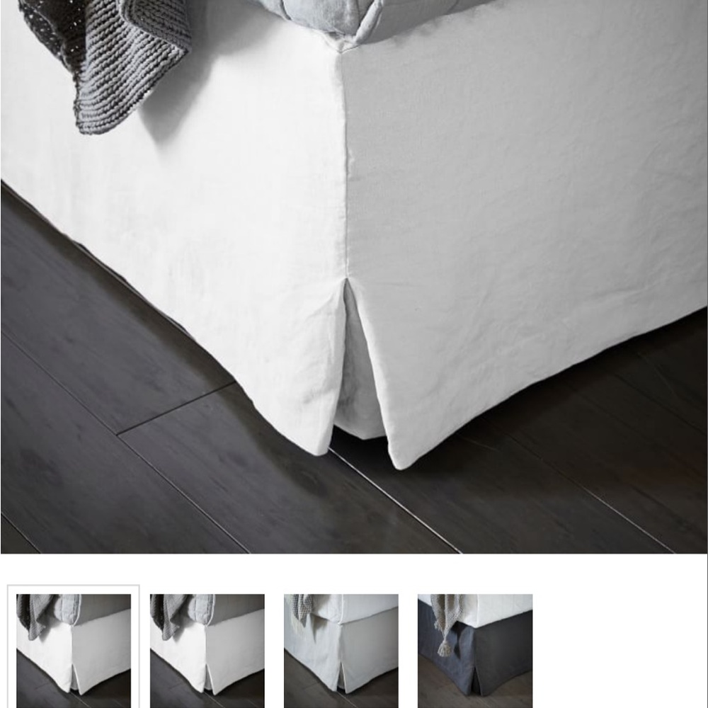 West Elm Linen Bedskirt